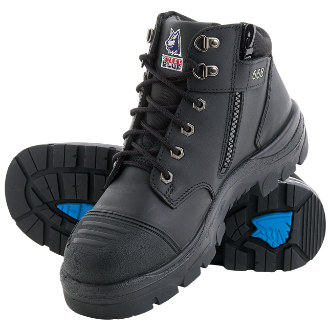 steel blue hobart boots